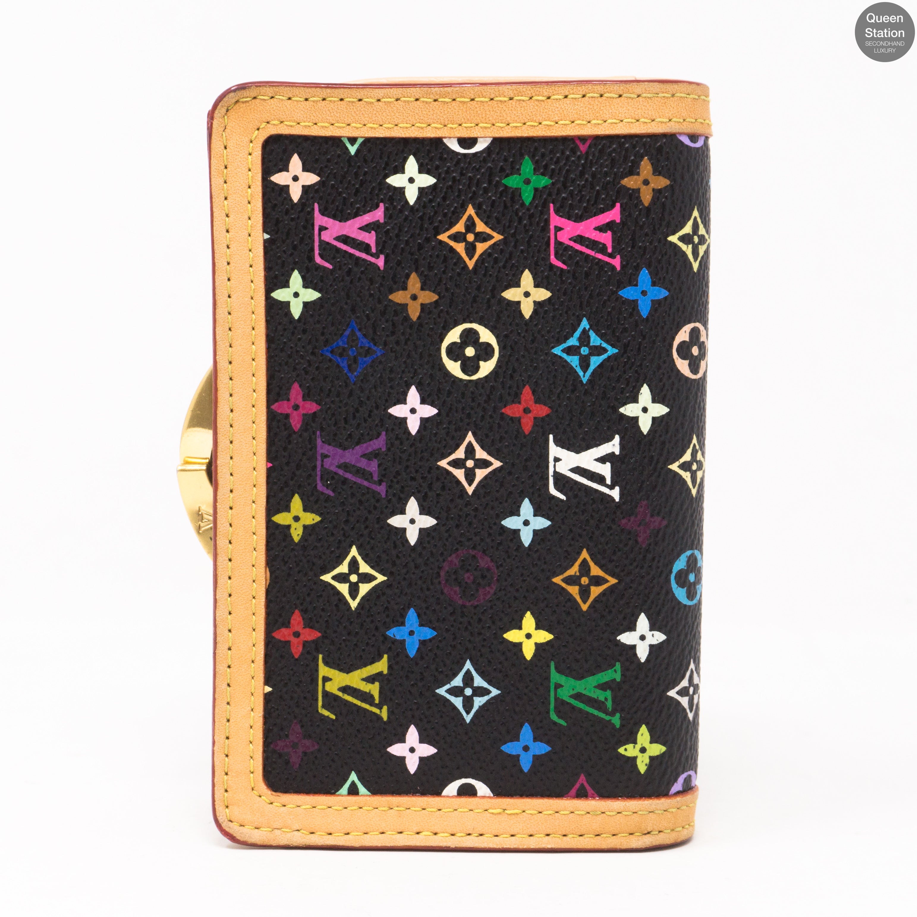 French Purse Wallet Multicolore Black