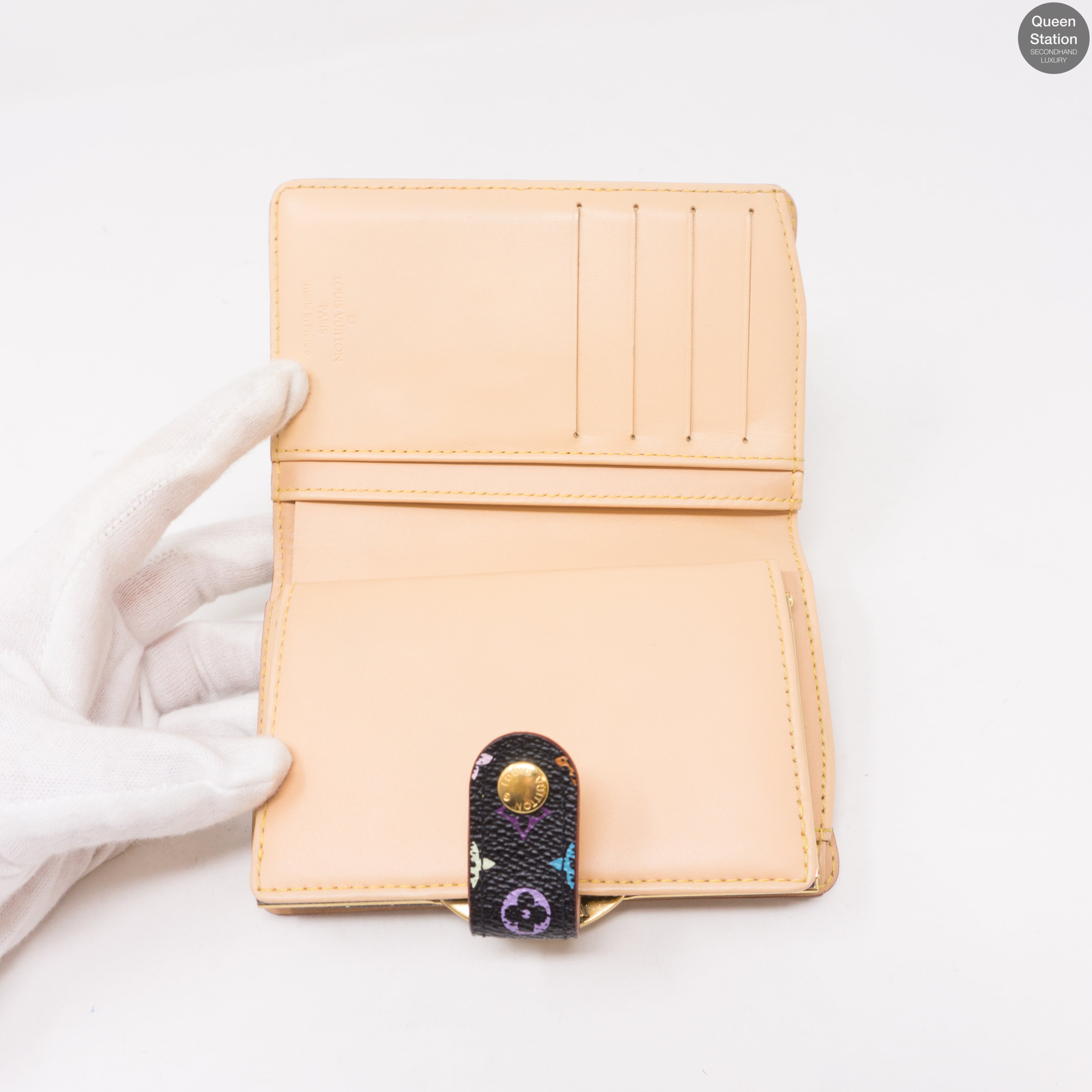 French Purse Wallet Multicolore Black
