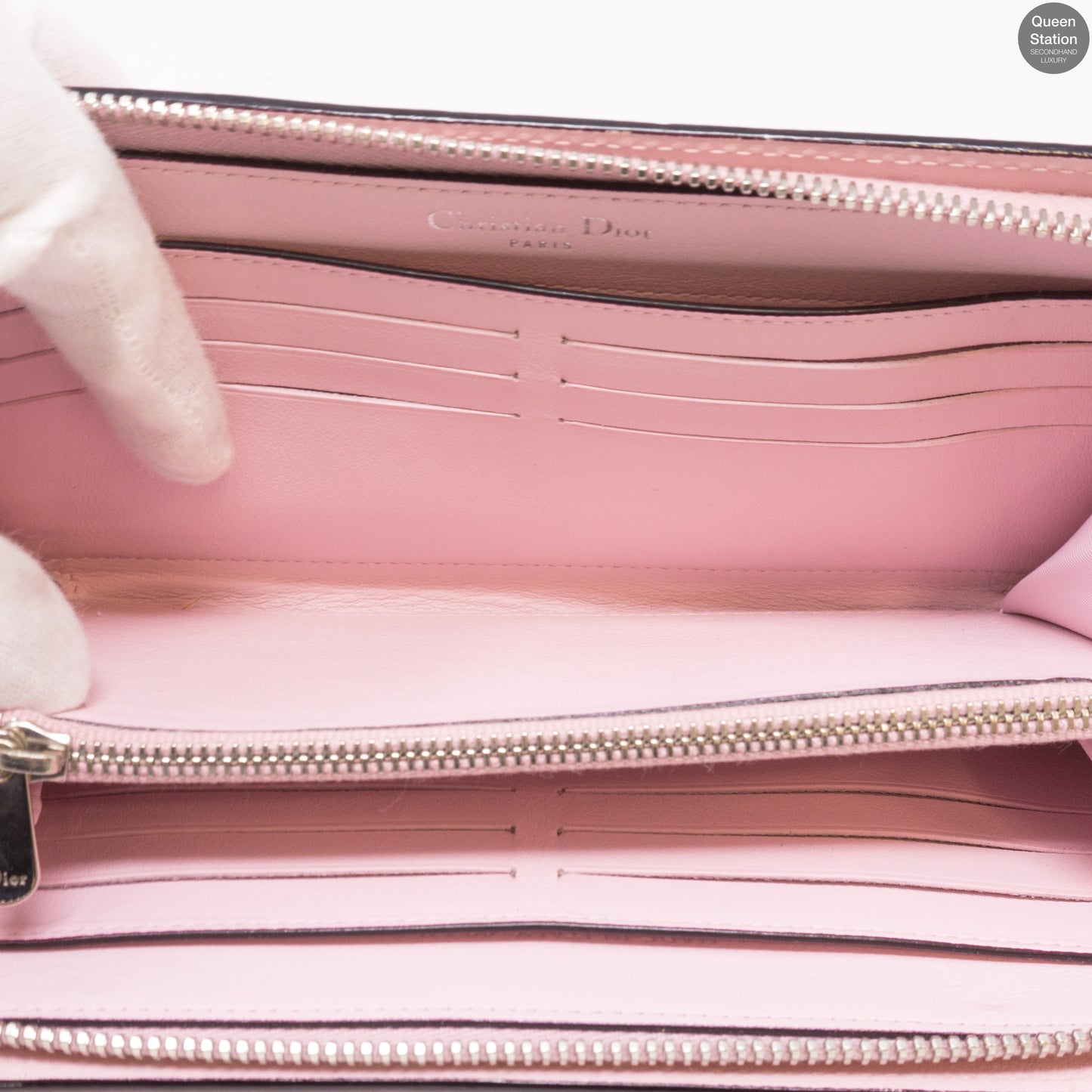 Diorissimo Zip Around Wallet Pink Leather