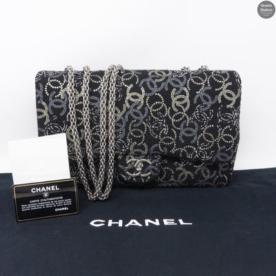 Paris Shanghai Jumbo Strass Flap Bag