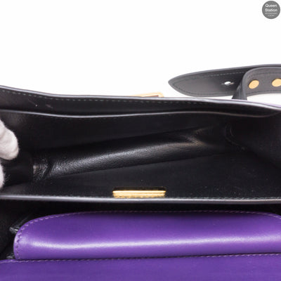 Cahier Purple Leather Bag