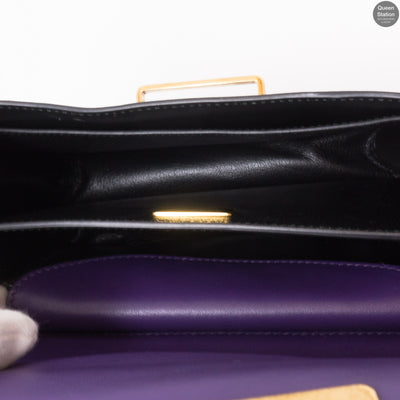 Cahier Purple Leather Bag