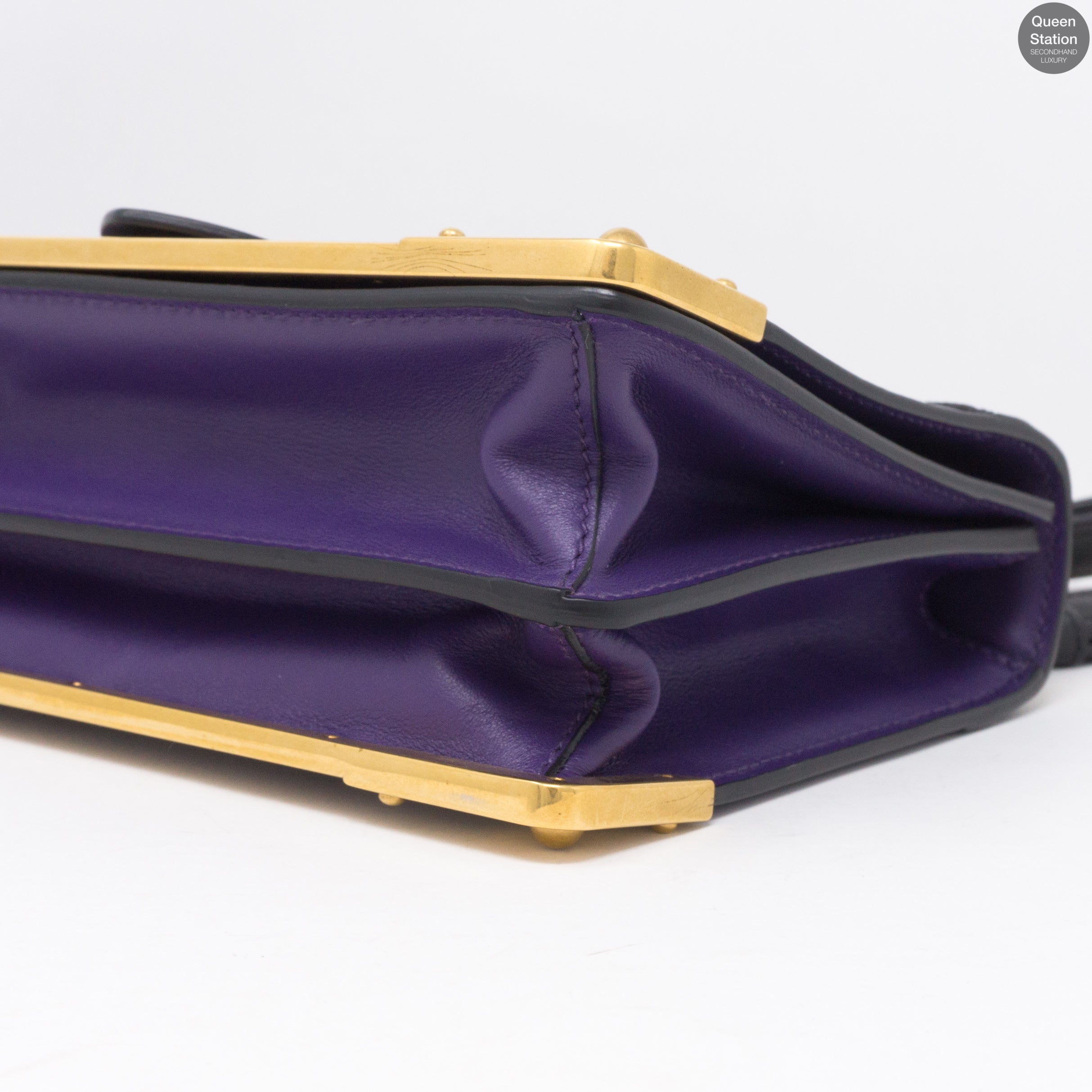 Cahier Purple Leather Bag