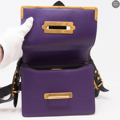 Cahier Purple Leather Bag