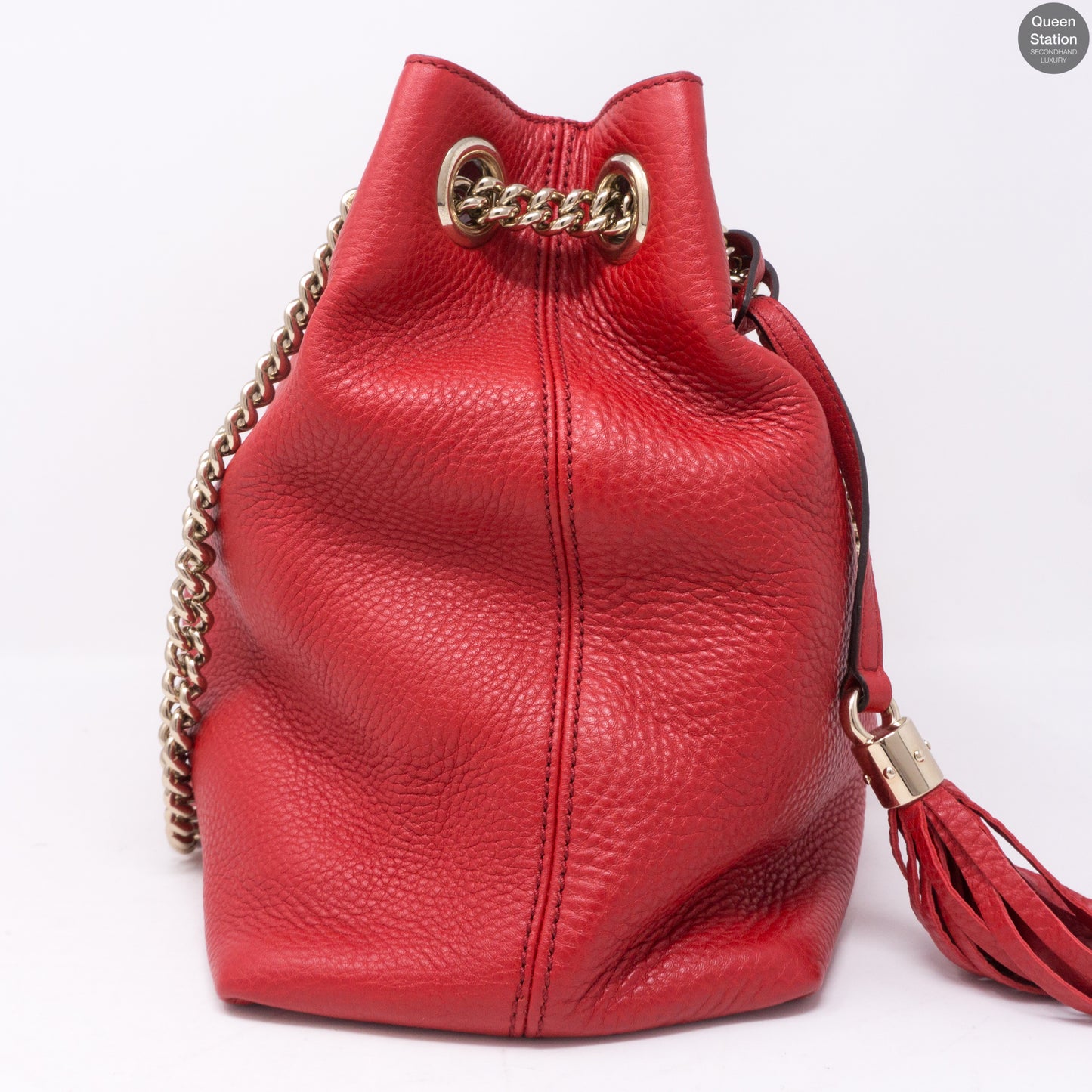 Soho Tassel Chain Red Leather Bag
