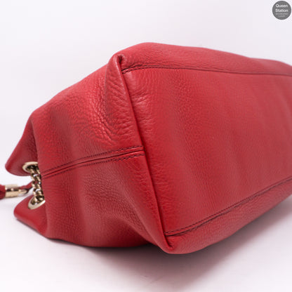 Soho Tassel Chain Red Leather Bag