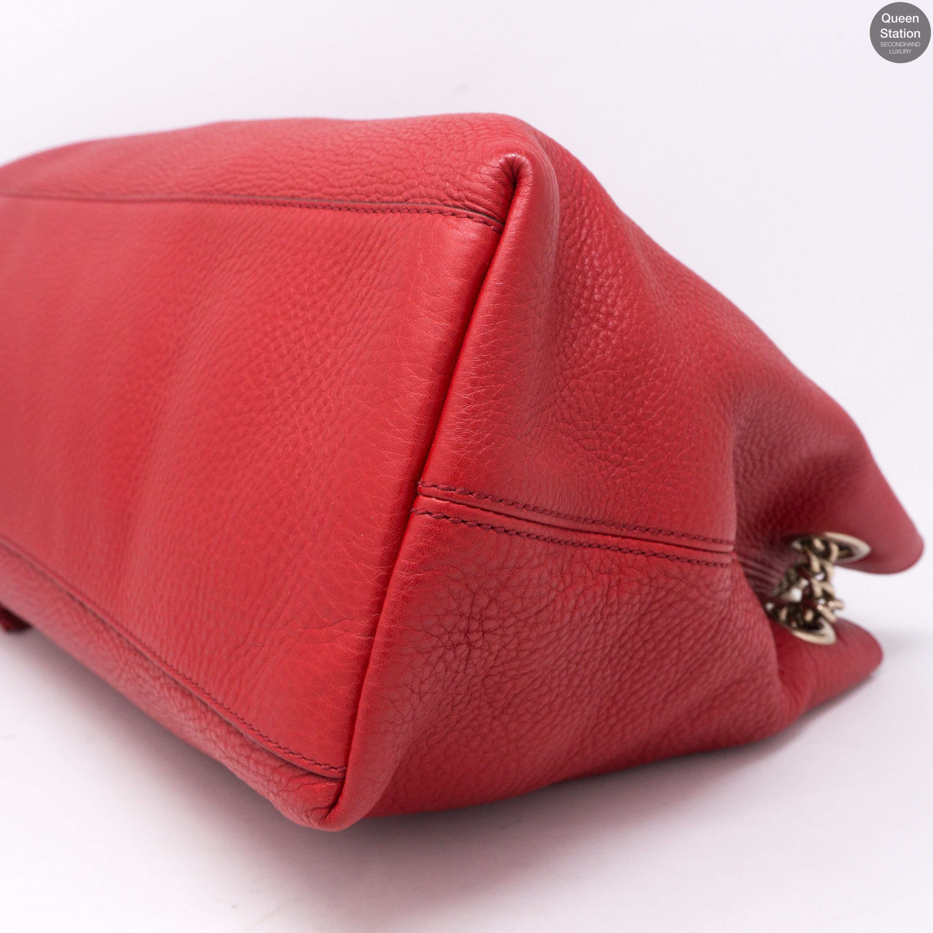Soho Tassel Chain Red Leather Bag