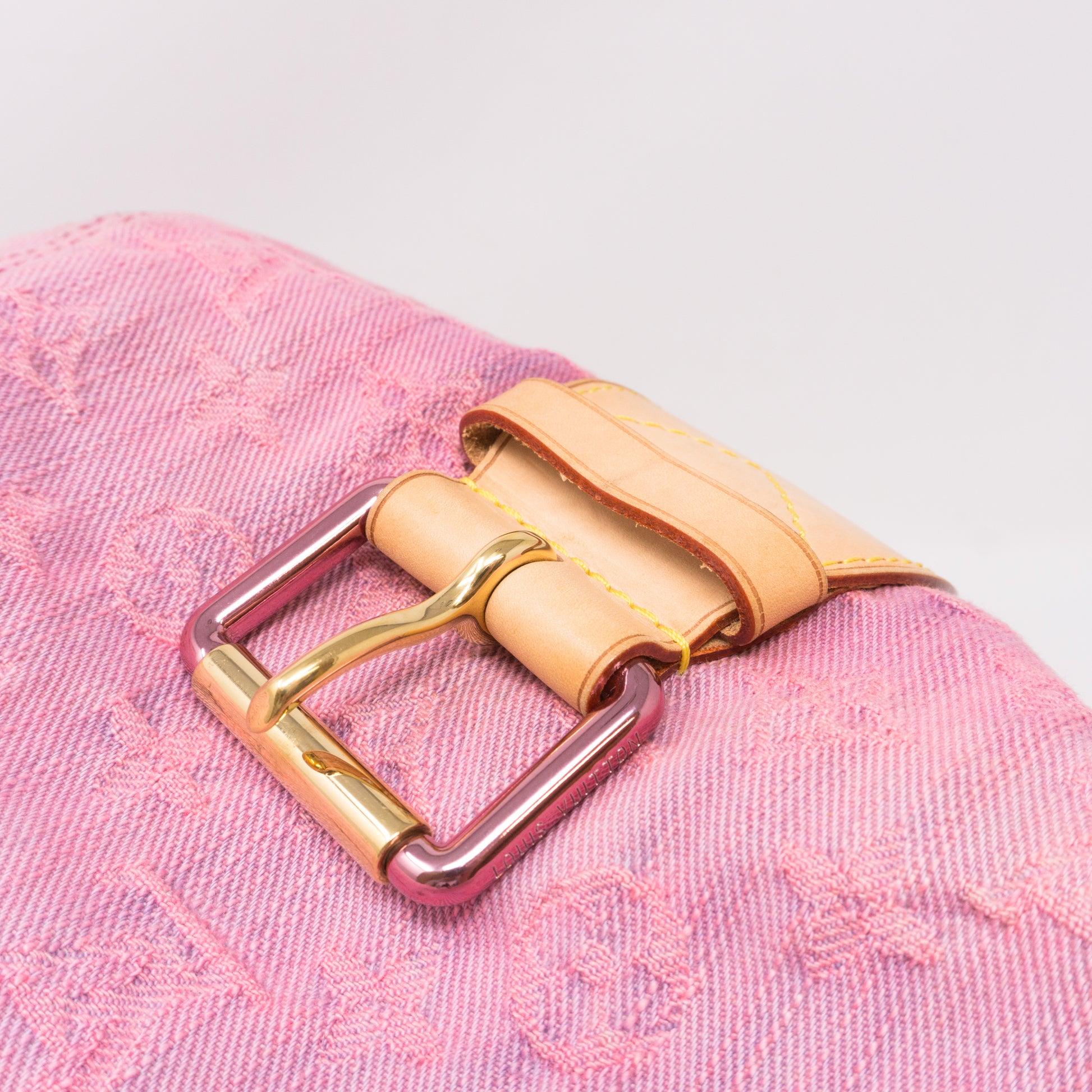LOUIS VUITTON, a Monogram Denim Sunshine Pink shoulder bag, spring 2010.  - Bukowskis