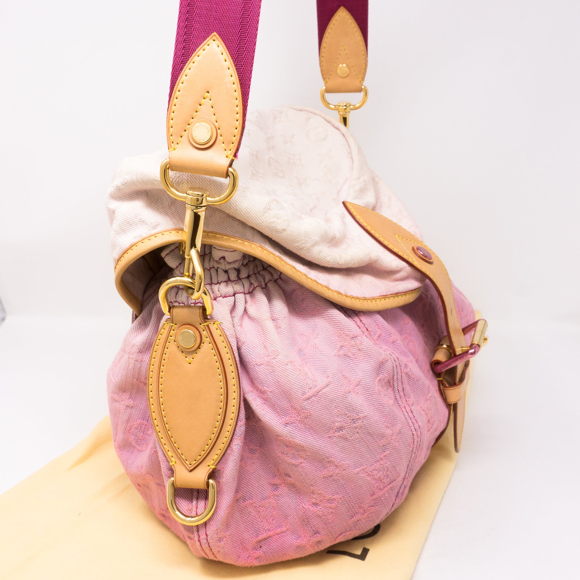 Louis Vuitton Pre-Owned Pink Monogram Sunshine Denim Shoulder Bag, Best  Price and Reviews