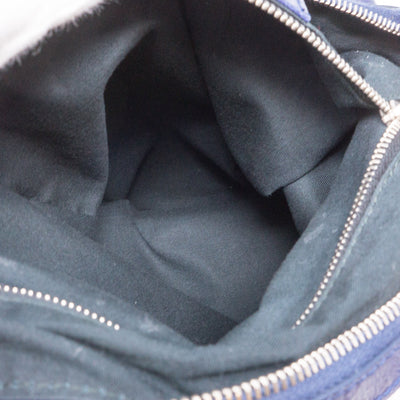 Day Messenger Bag Blue Leather