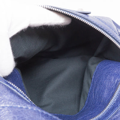 Day Messenger Bag Blue Leather