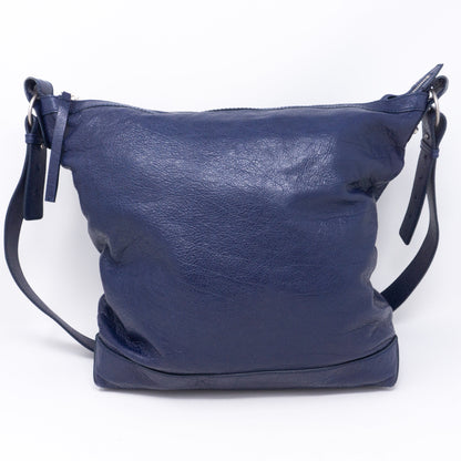 Day Messenger Bag Blue Leather