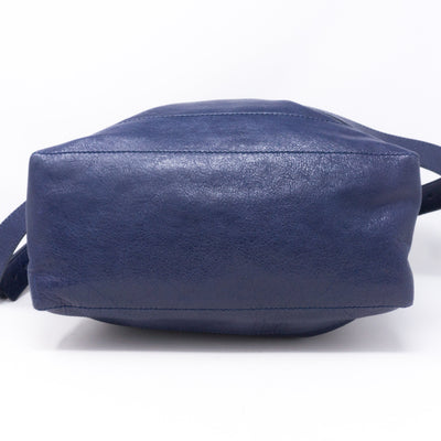 Day Messenger Bag Blue Leather