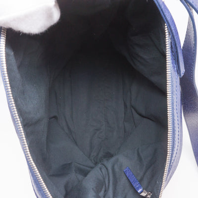 Day Messenger Bag Blue Leather