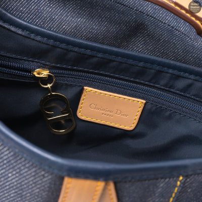 Saddle Bag Blue Denim & Leather