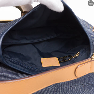 Saddle Bag Blue Denim & Leather