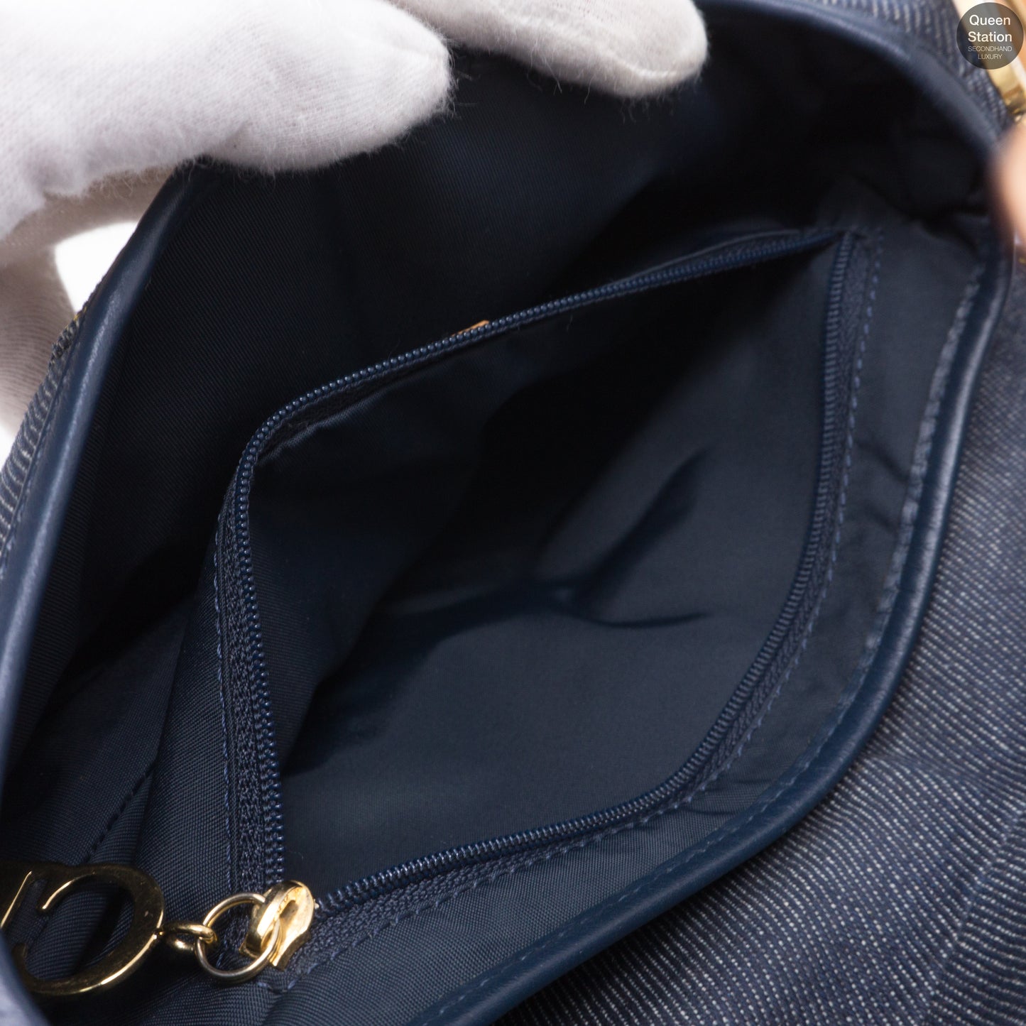Saddle Bag Blue Denim & Leather