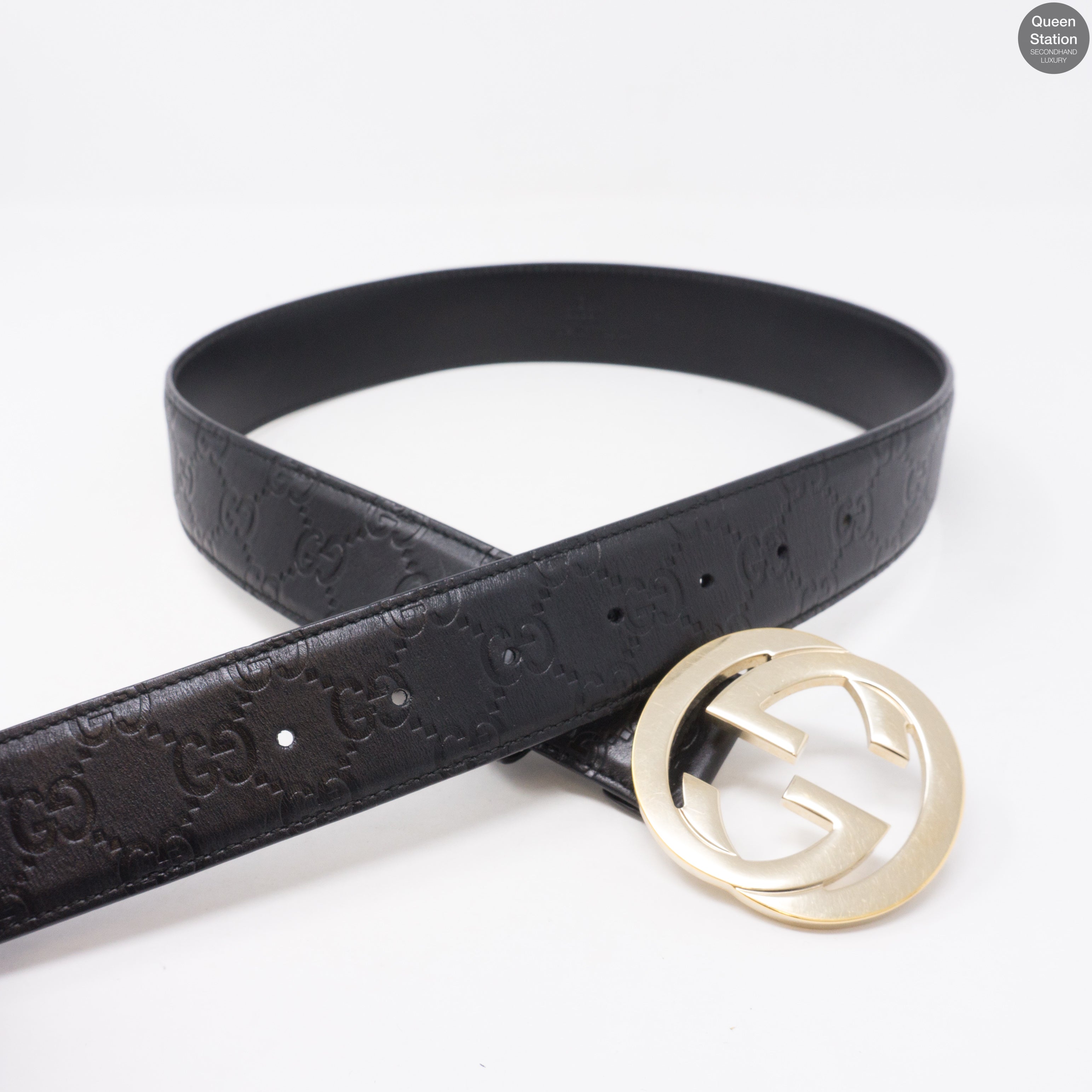 Signature Double G Leather 85 cm