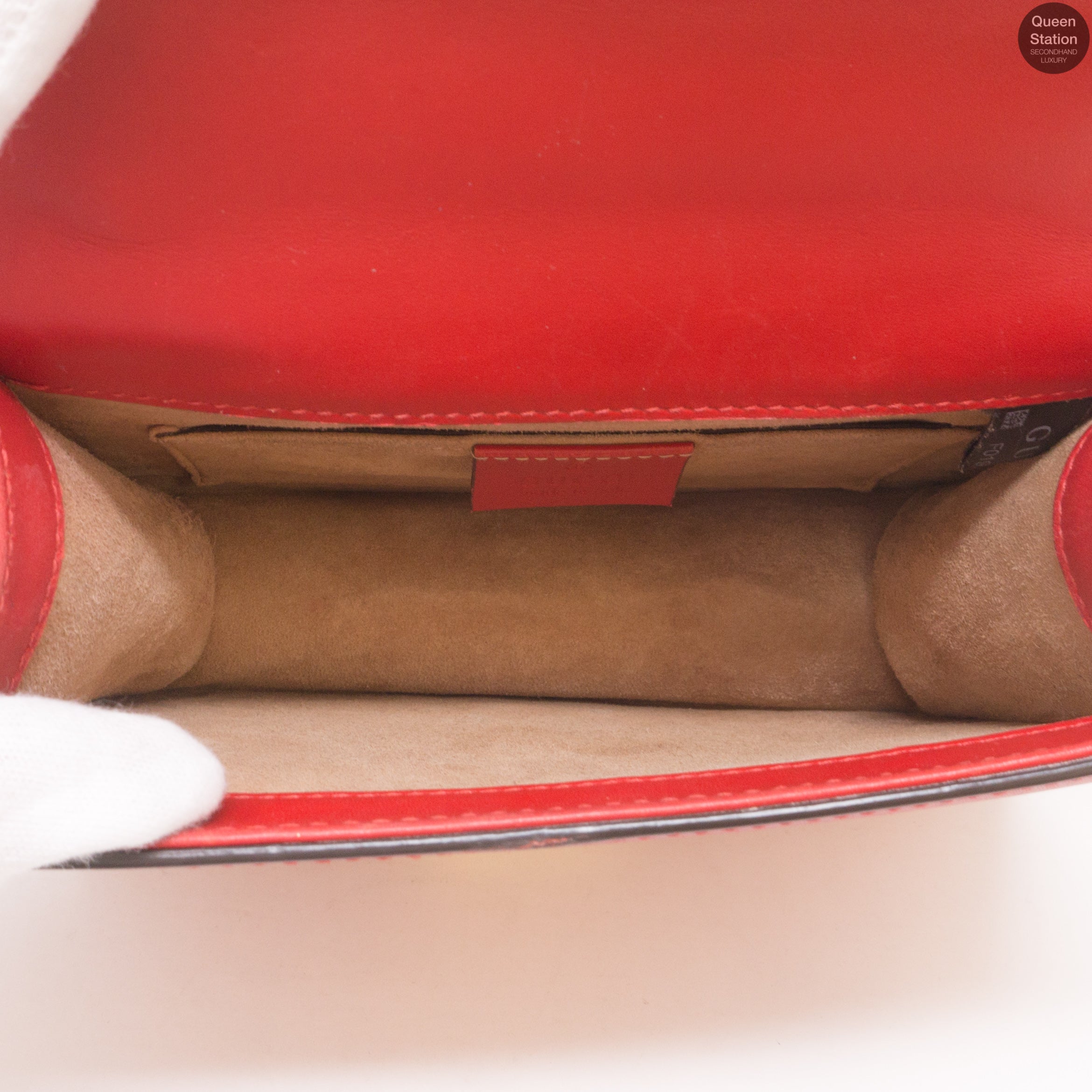 Sylvie Mini Red Leather Chain Bag