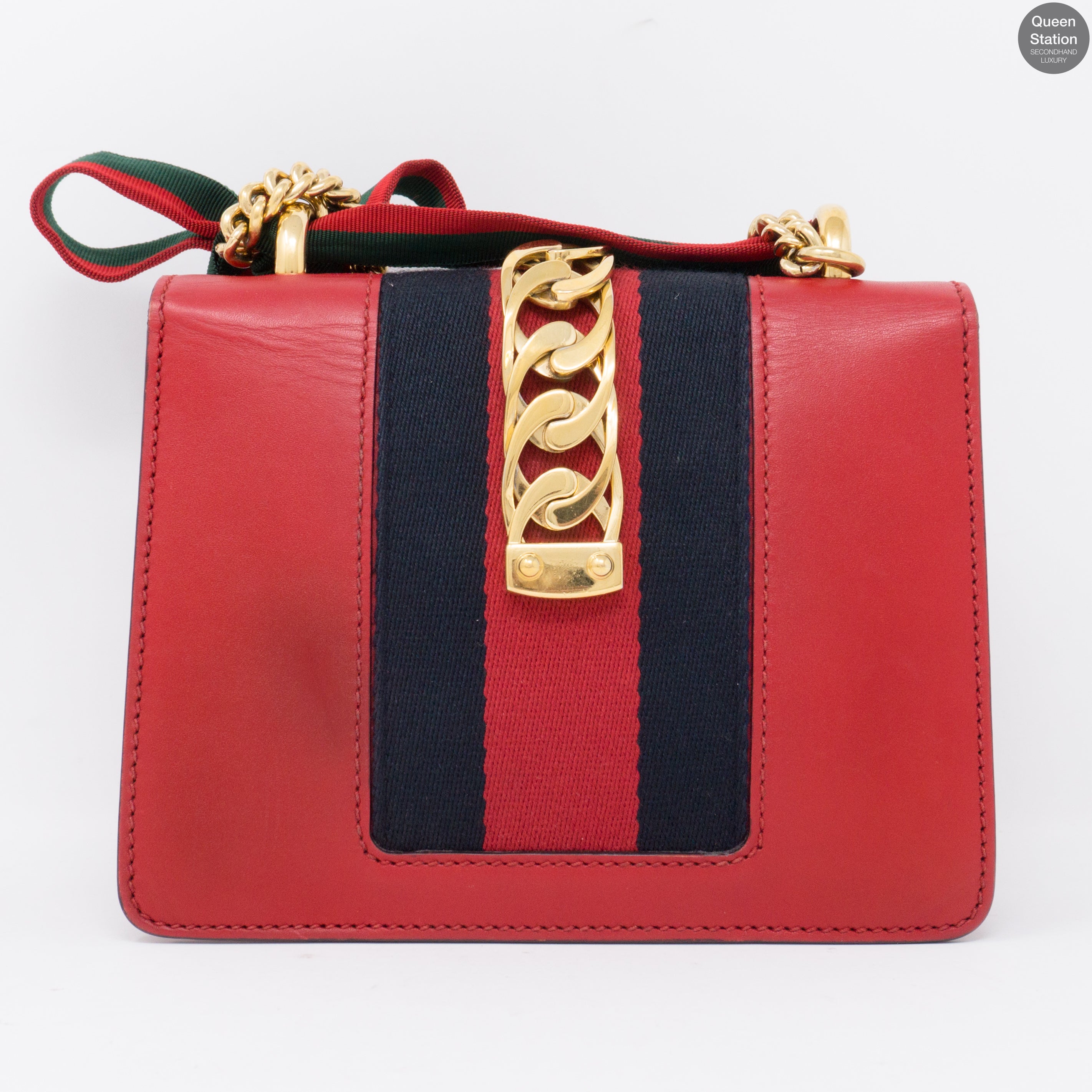 Gucci sylvie mini online red