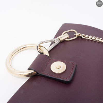 Faye Clutch Burgundy Suede Leather