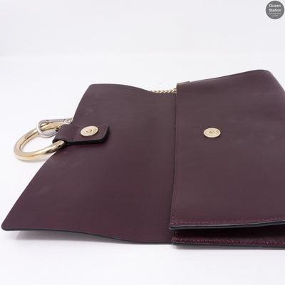 Faye Clutch Burgundy Suede Leather