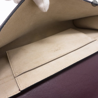 Faye Clutch Burgundy Suede Leather