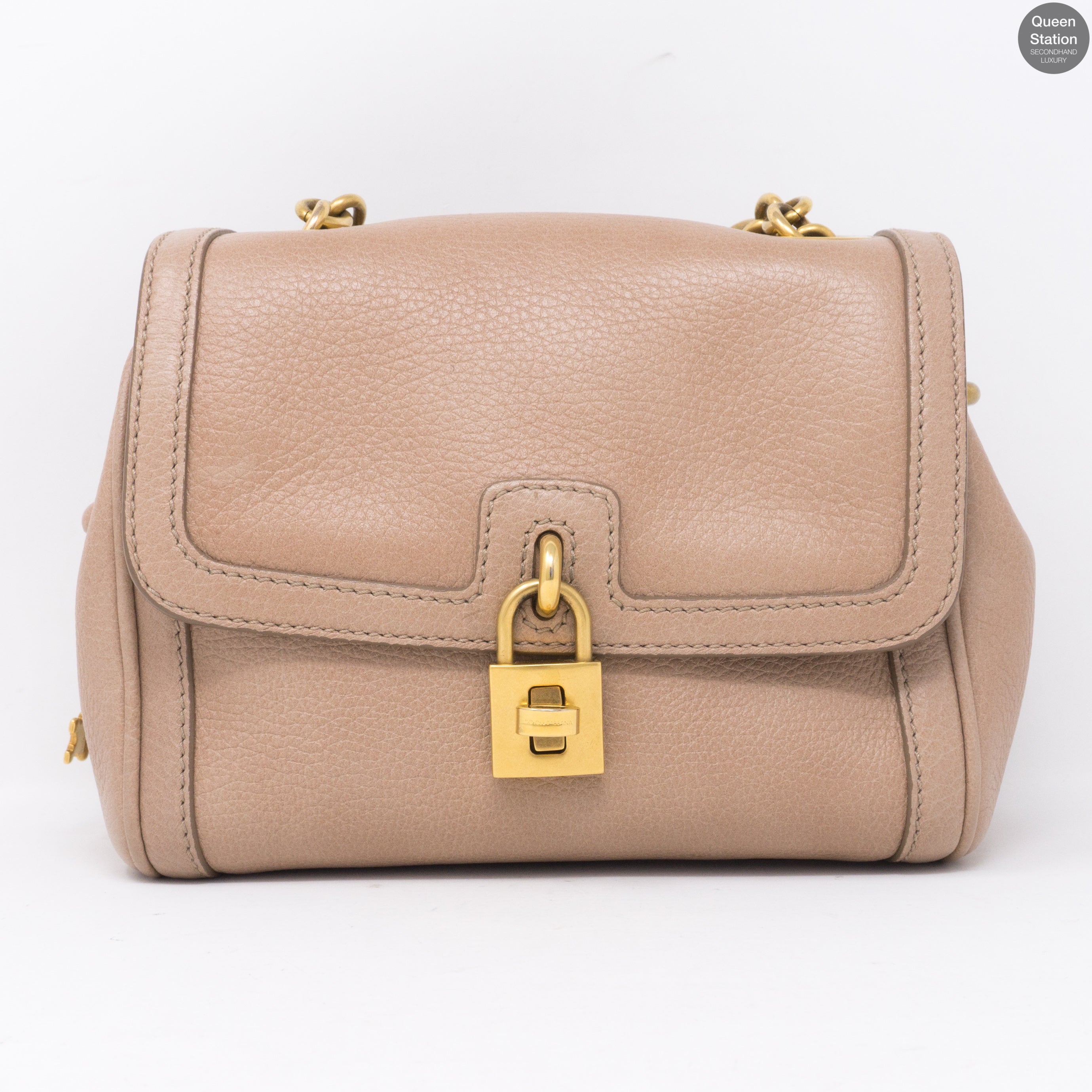 Miss Bonita Beige Leather Bag
