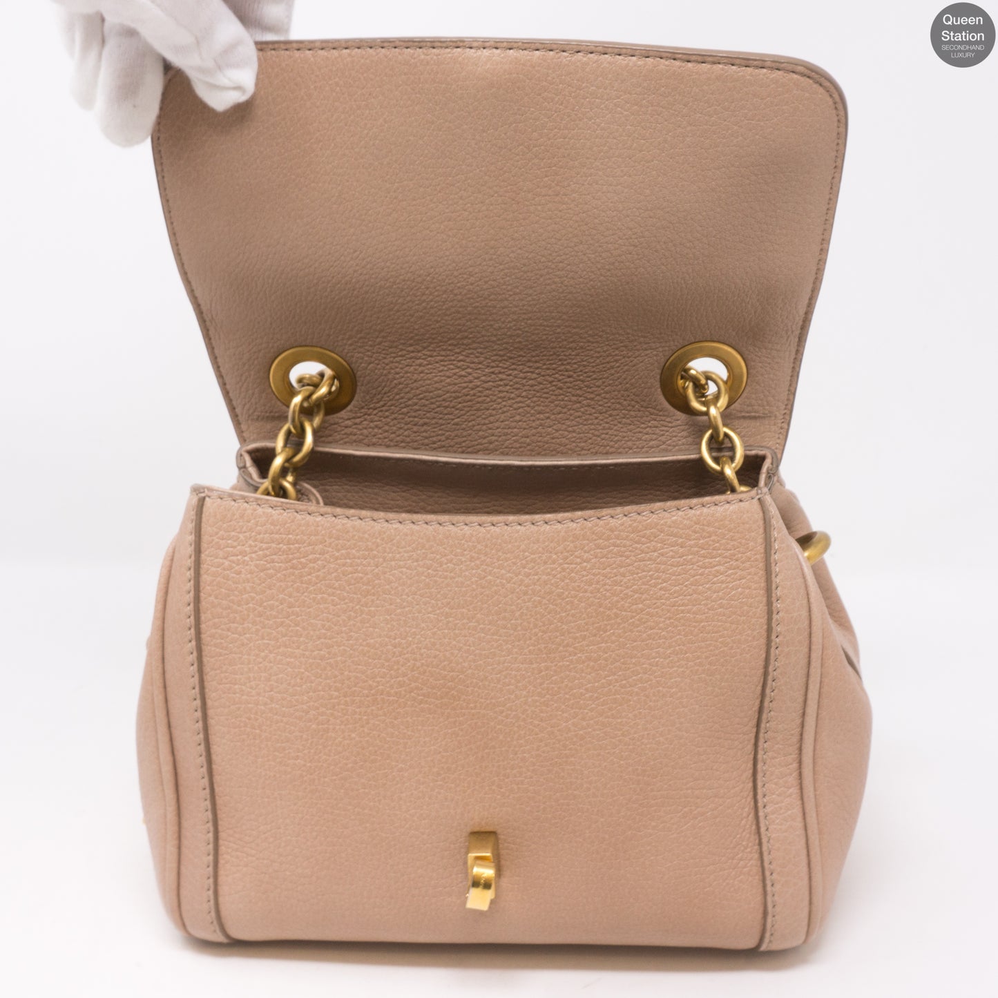 Miss Bonita Beige Leather Bag