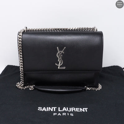 Sunset Large Black Smooth Leather