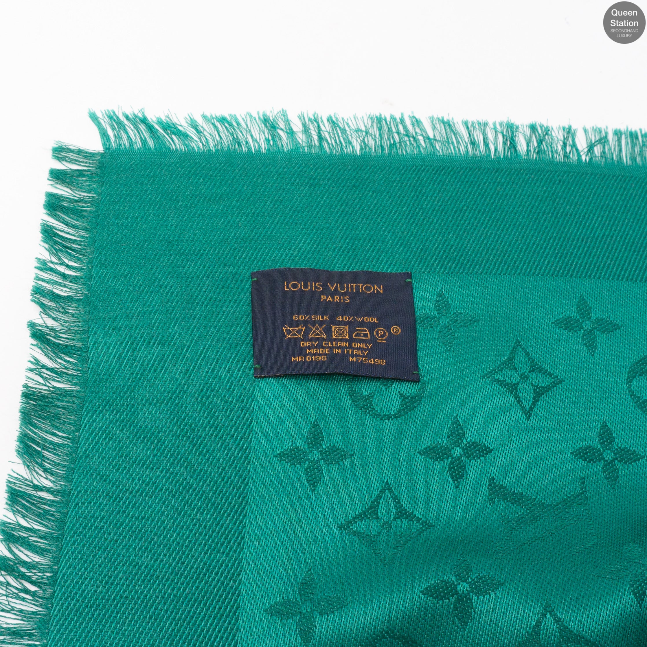 Louis vuitton green sales scarf