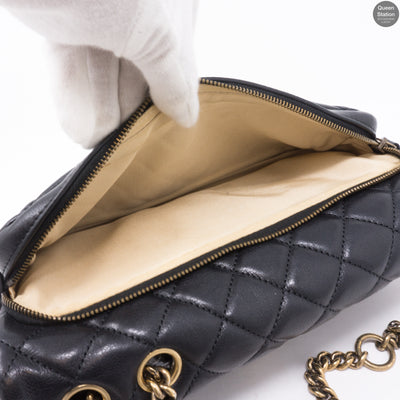 CC Crown Black Small Flap Bag