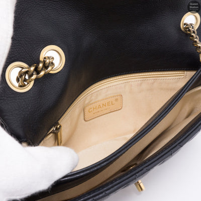 CC Crown Black Small Flap Bag