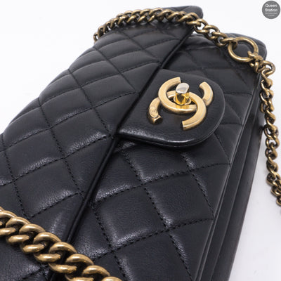 CC Crown Black Small Flap Bag