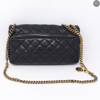 CC Crown Black Small Flap Bag