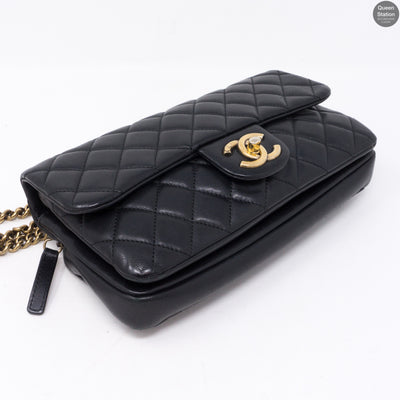 CC Crown Black Small Flap Bag