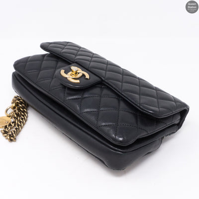 CC Crown Black Small Flap Bag