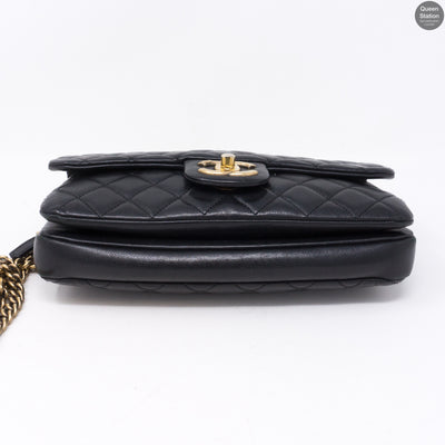 CC Crown Black Small Flap Bag