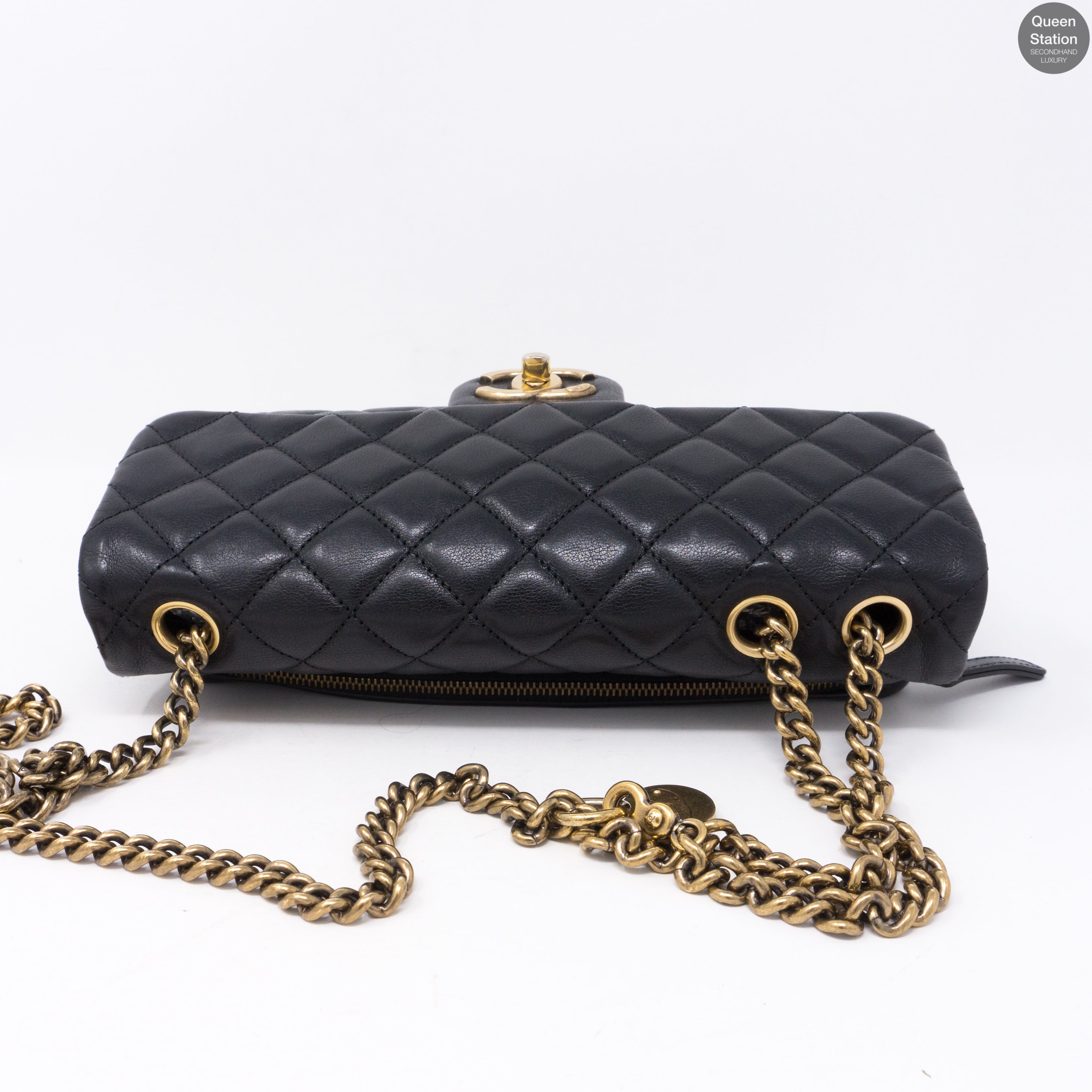 CC Crown Black Small Flap Bag