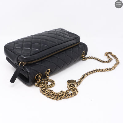 CC Crown Black Small Flap Bag