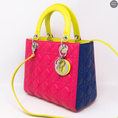 Lady Dior Medium Tri Color Leather
