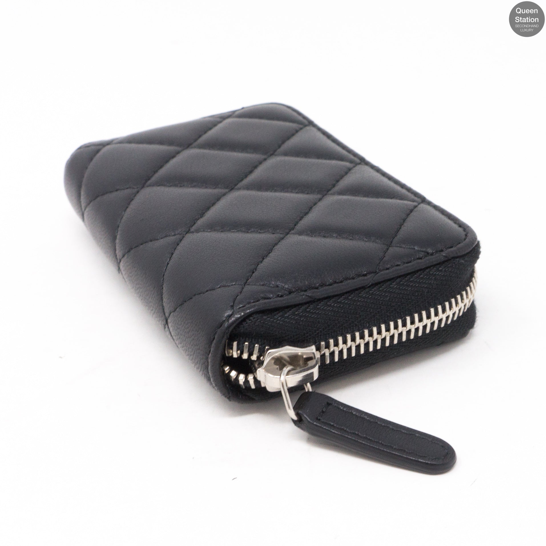 CHANEL Caviar Quilted Classic Zipped Coin Purse Black 1159563