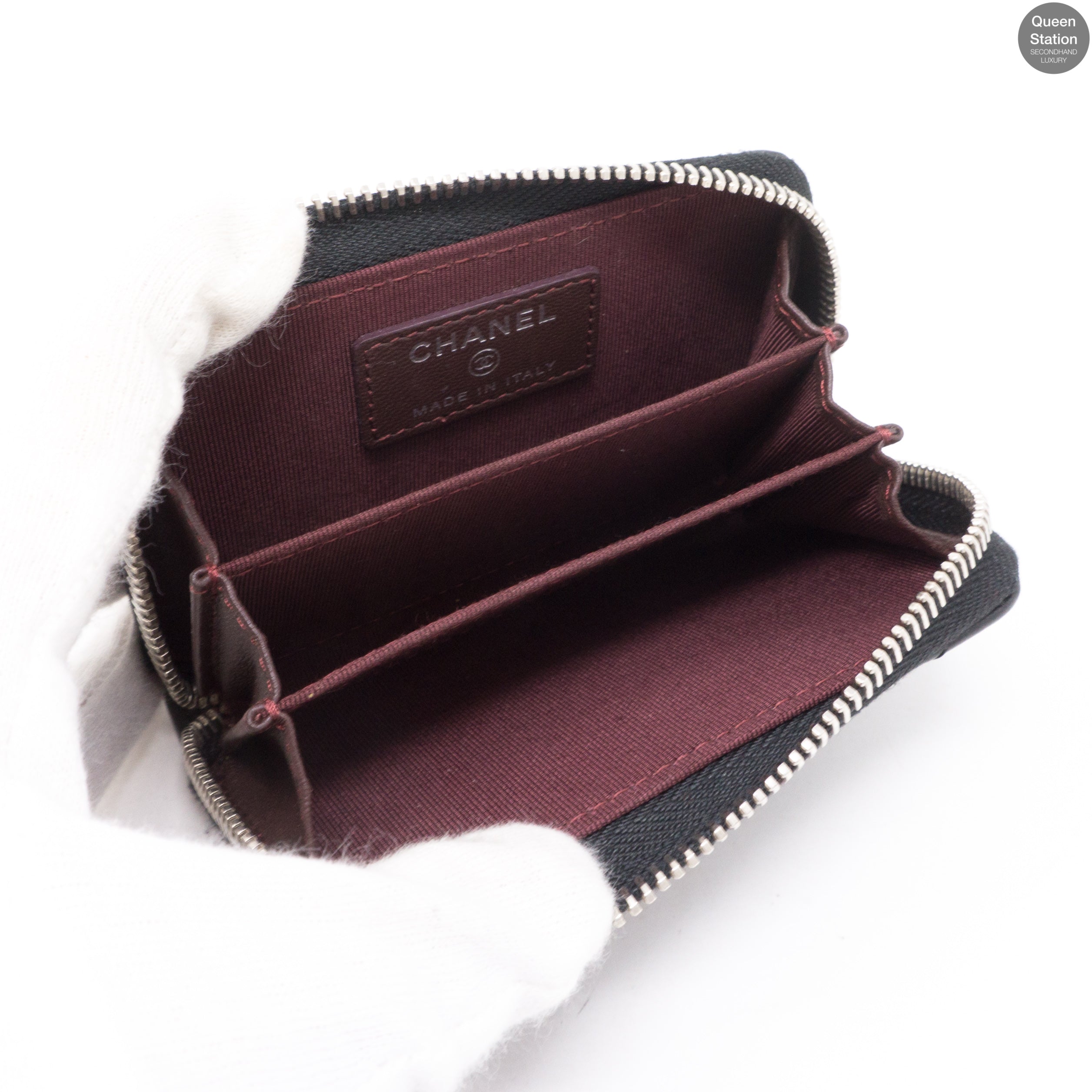 Classic Zipped Coin Purse Black