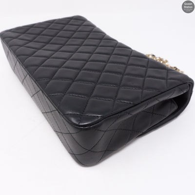 Westminster Pearl Black Leather Tangled Chain Bag