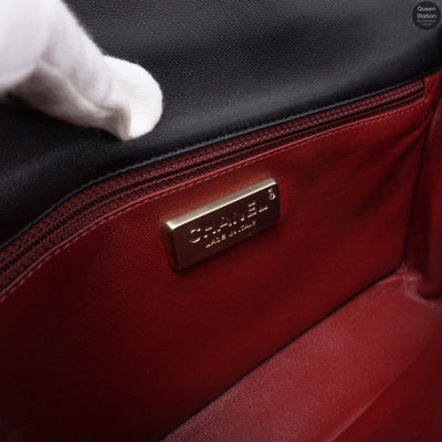 Westminster Pearl Black Leather Tangled Chain Bag