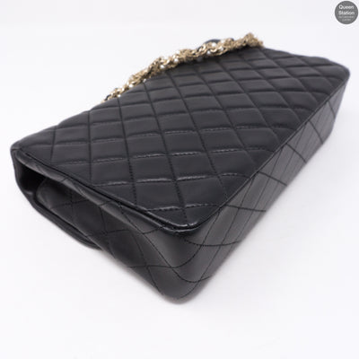 Westminster Pearl Black Leather Tangled Chain Bag