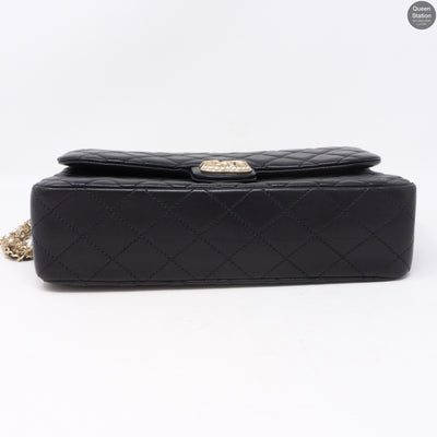 Westminster Pearl Black Leather Tangled Chain Bag