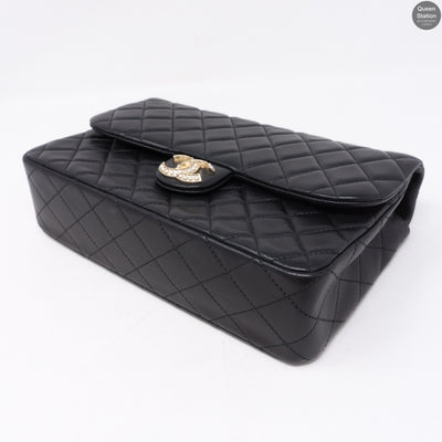 Westminster Pearl Black Leather Tangled Chain Bag