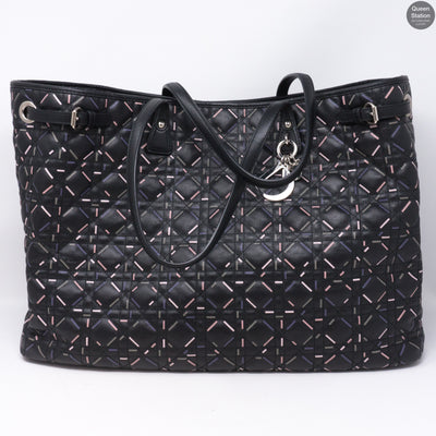 Large Panarea Tote Black Leather