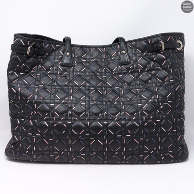 Large Panarea Tote Black Leather